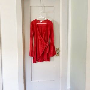 LPA Red Daydream Wrap Dress